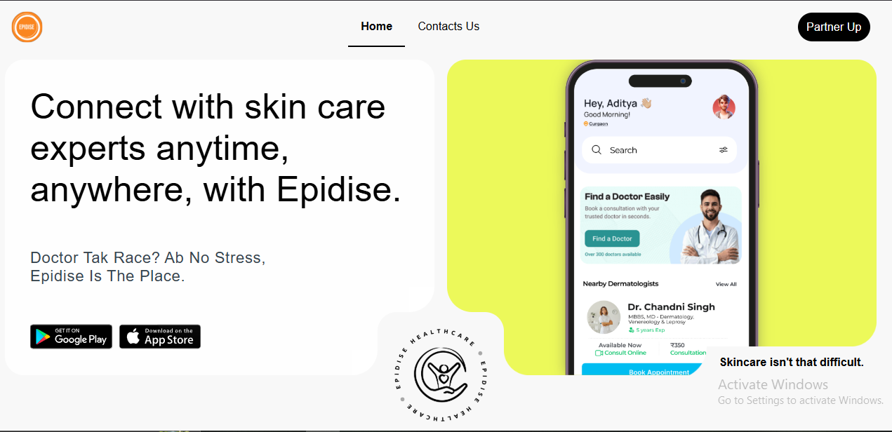 Epidise Healthcare Website